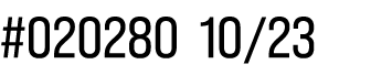 #020280 10/23