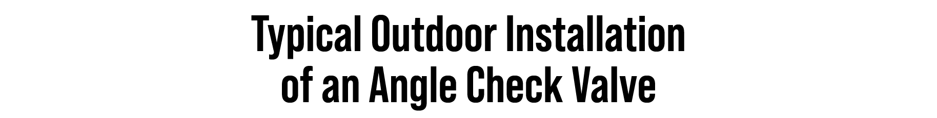 Typical Outdoor Installation of an Angle Check Valve