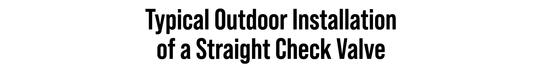 Typical Outdoor Installation of a Straight Check Valve