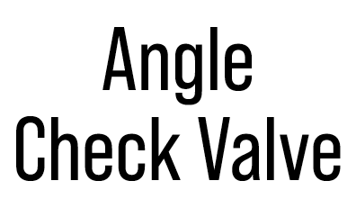 Angle Check Valve