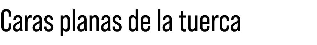 Caras planas de la tuerca